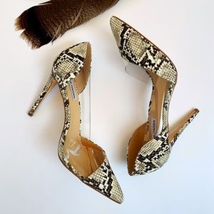 New! STEVE MADDEN Shira Snakeskin Pump Heels